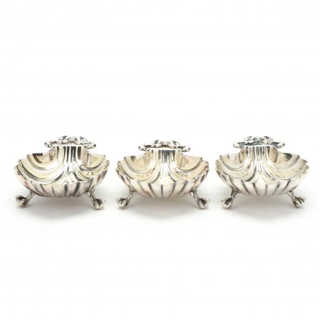 three-victorian-silverplate-shell-dishes