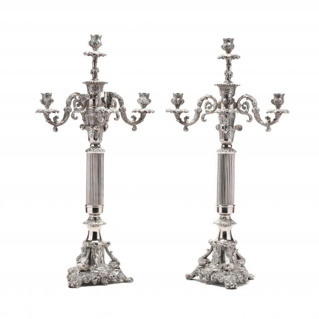 pair-of-banquet-size-silvered-bronze-candelabra