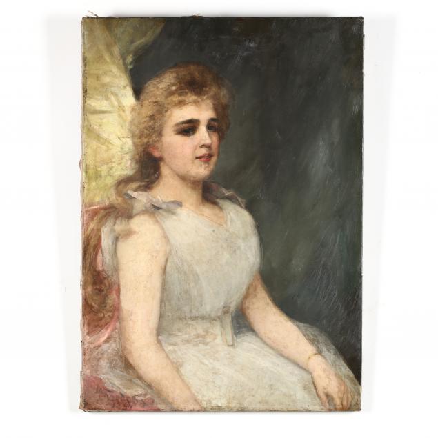 continental-school-19th-century-portrait-of-a-woman-in-grey
