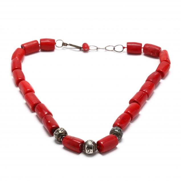 silver-and-coral-necklace