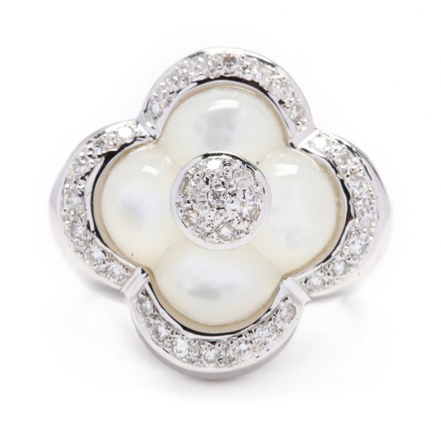 18kt-white-gold-mother-of-pearl-and-diamond-ring