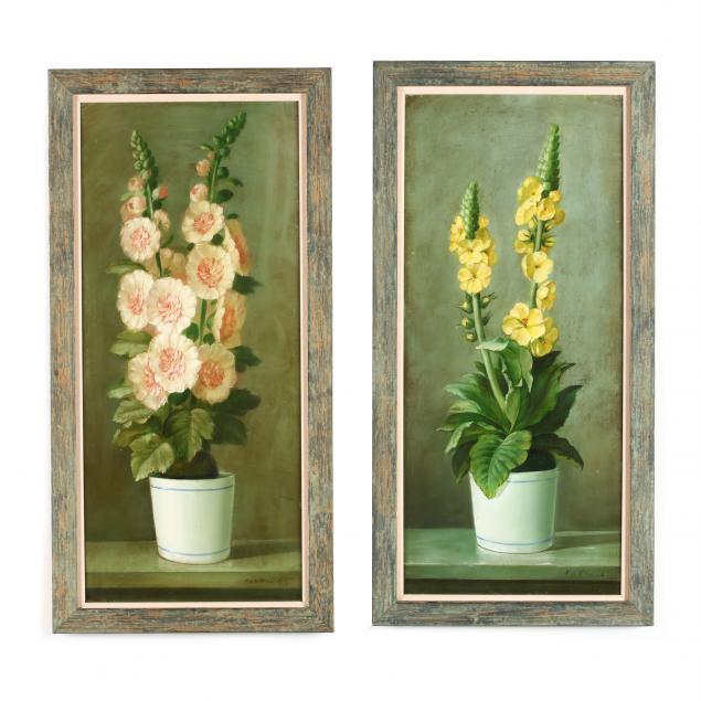 fabrice-de-villeneuve-french-born-1954-two-floral-still-lifes