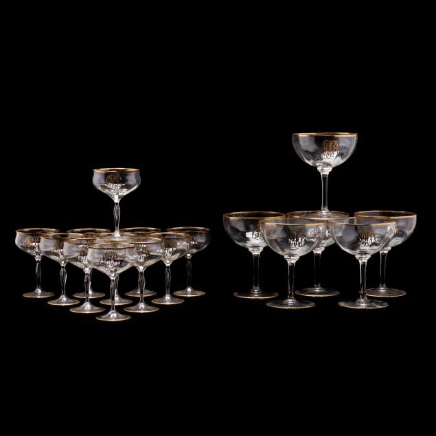 a-suite-of-gilt-monogrammed-glass-stemware