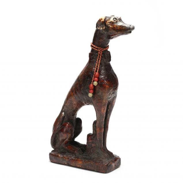 decorative-seated-hound-sculpture