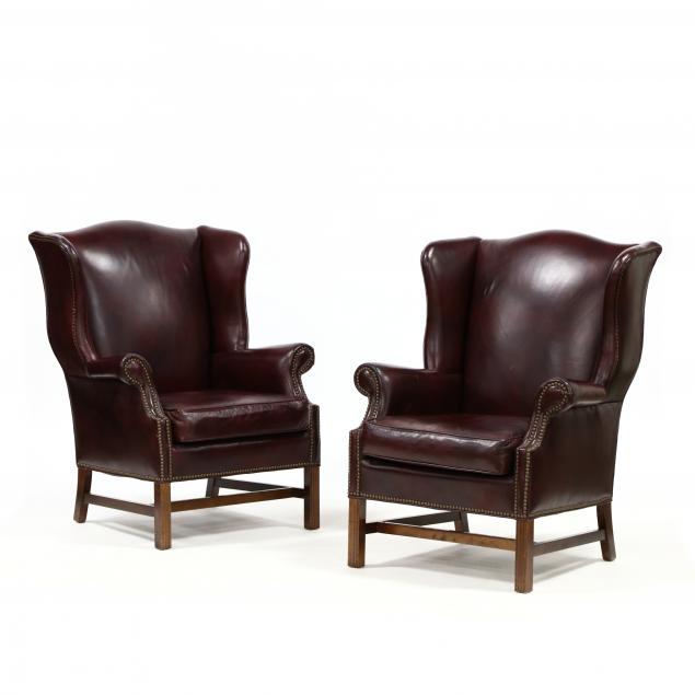 old-hickory-tanner-pair-of-leather-upholstered-chippendale-style-easy-chairs