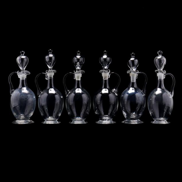 set-of-six-blown-glass-ewers
