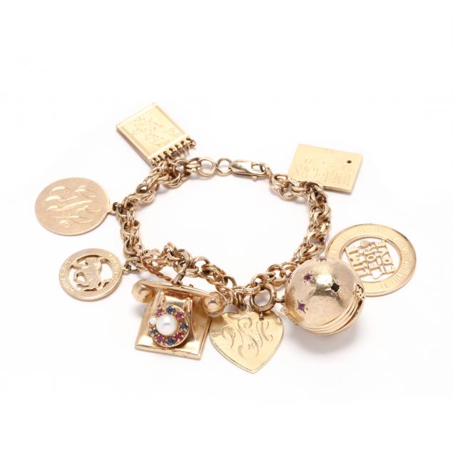 vintage-gold-charm-bracelet