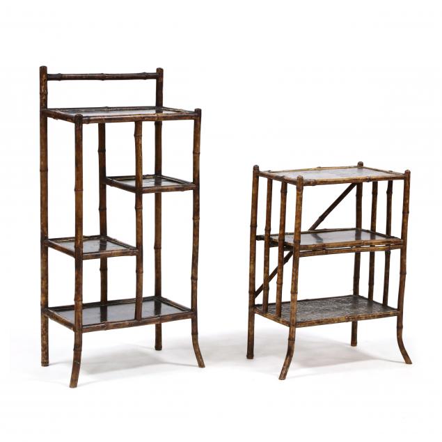 two-chinoiserie-burnt-bamboo-bookshelves