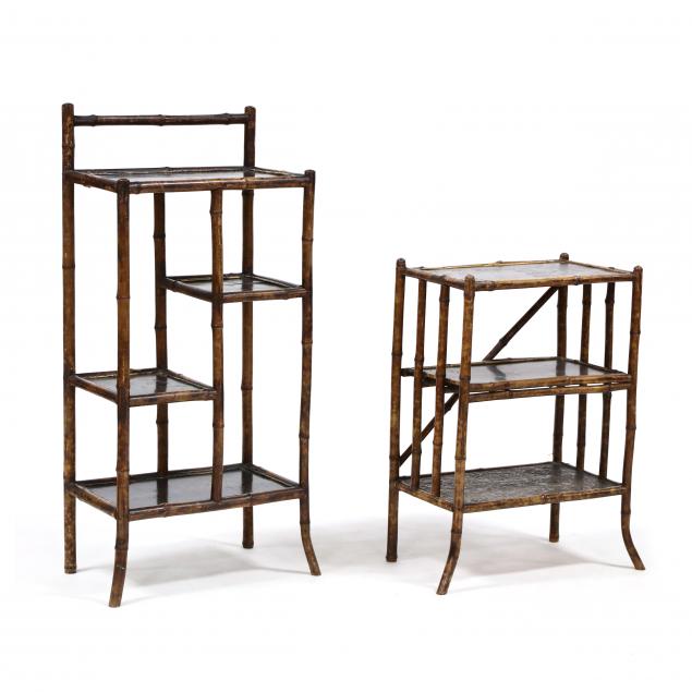 two-chinoiserie-burnt-bamboo-bookshelves