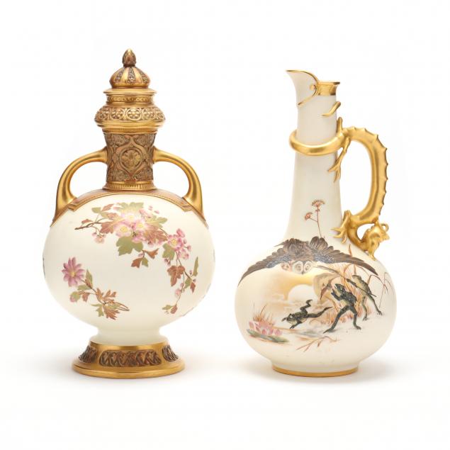 two-royal-worcester-gilt-mounted-porcelains