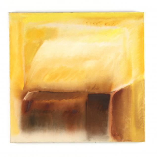 krista-collins-ca-abstract-painting-in-yellow-and-earth-tones