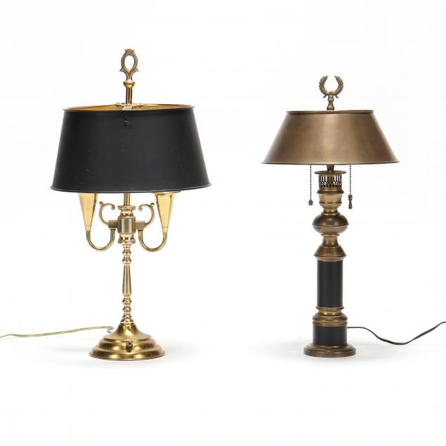 two-vintage-toleware-table-lamps