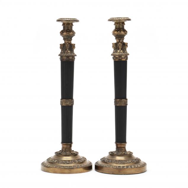 pair-of-classical-style-ebonized-and-brass-candlesticks