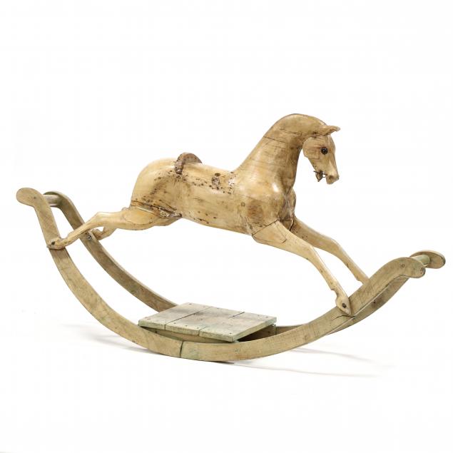 large-antique-carved-wood-rocking-horse