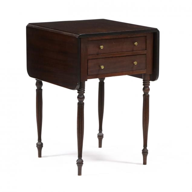 american-sheraton-mahogany-two-drawer-work-table