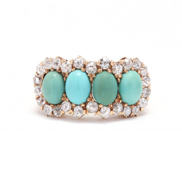 antique-turquoise-and-diamond-ring
