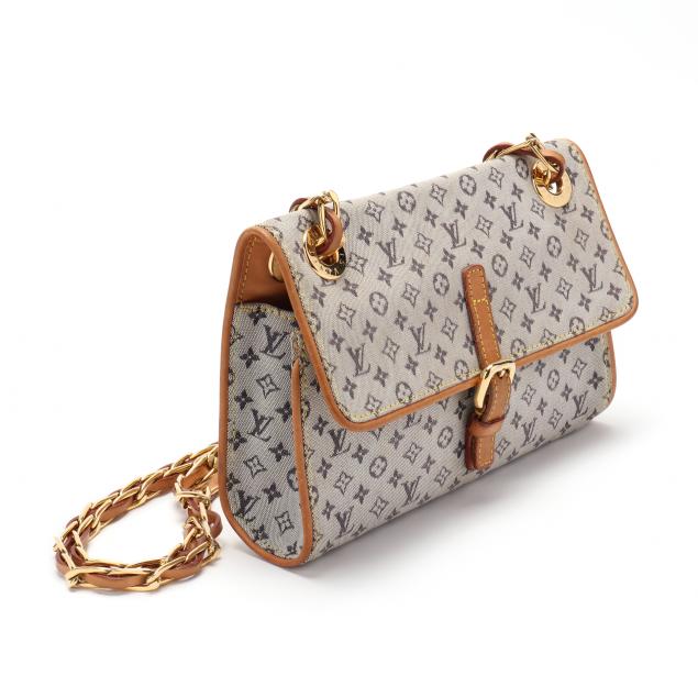 Louis Vuitton Blue Mini Lin Monogram Camille Messenger Bag - Yoogi's Closet