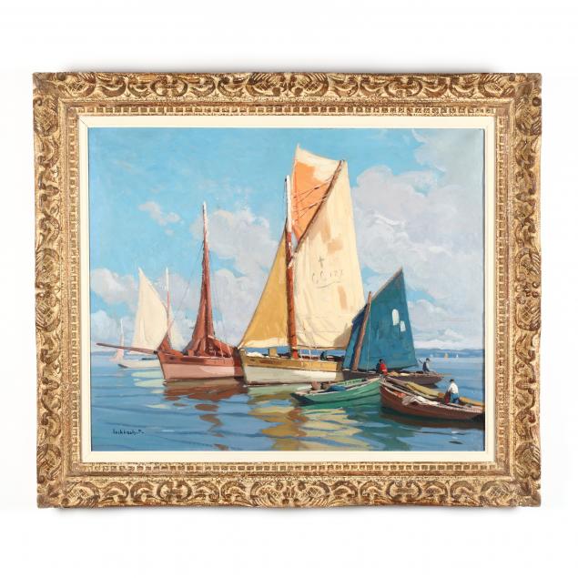 paul-eschbach-france-1881-1961-sailing-rigs-at-port