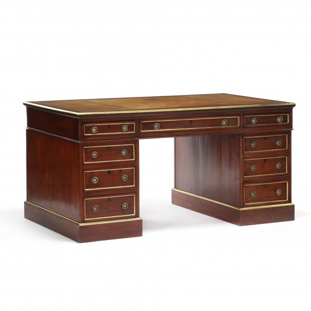 edwardian-mahogany-and-brass-partner-s-desk