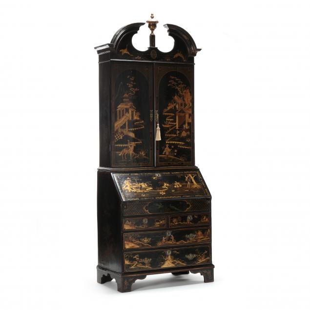 george-iii-japanned-and-gilt-secretary-bookcase