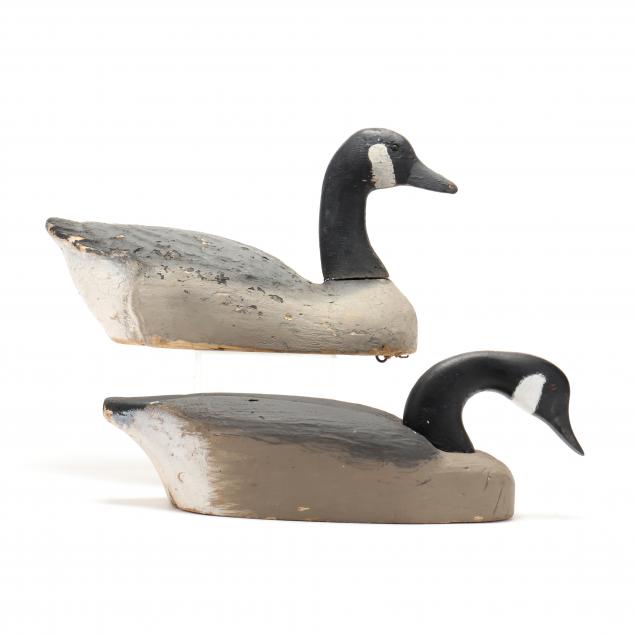 two-balsa-wood-float-canada-goose-decoys