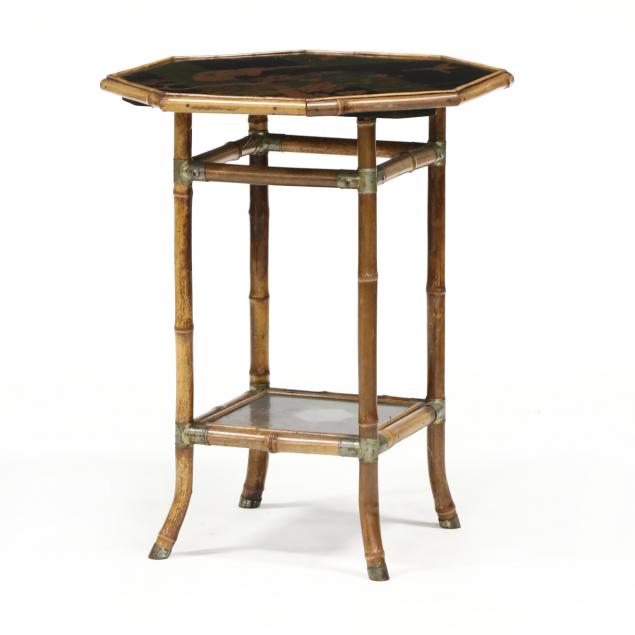 antique-bamboo-and-lacquered-side-table