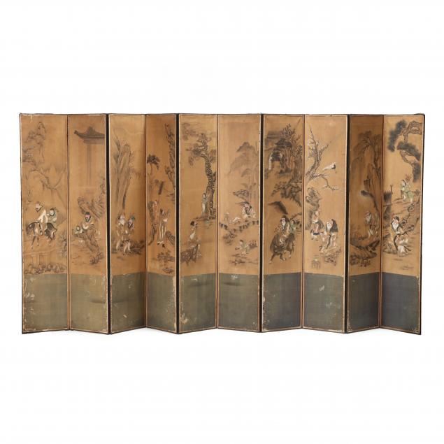 a-korean-ten-panel-folding-screen-of-immortals