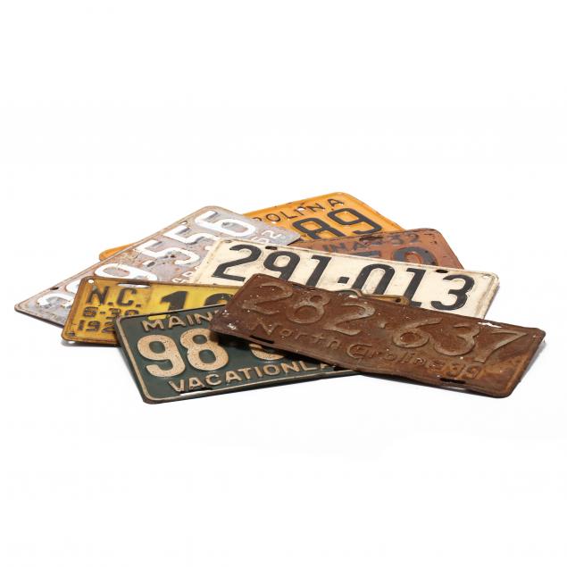 seven-vintage-license-plates