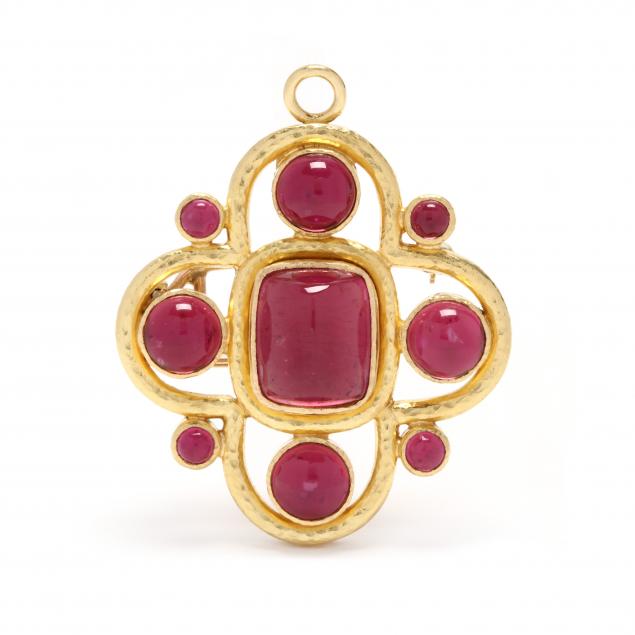 19kt-gold-pink-tourmaline-and-mother-of-pearl-brooch-pendant-elizabeth-locke