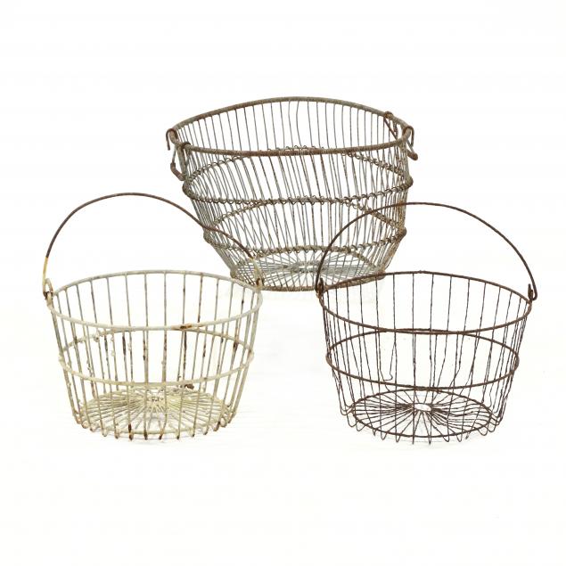 three-vintage-wire-oyster-baskets