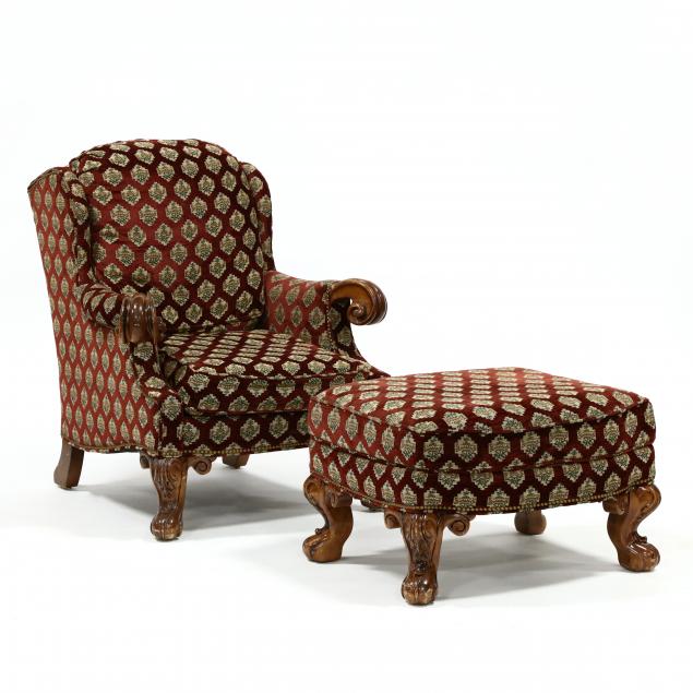 stanford-furniture-corp-continental-style-club-chair-and-ottoman