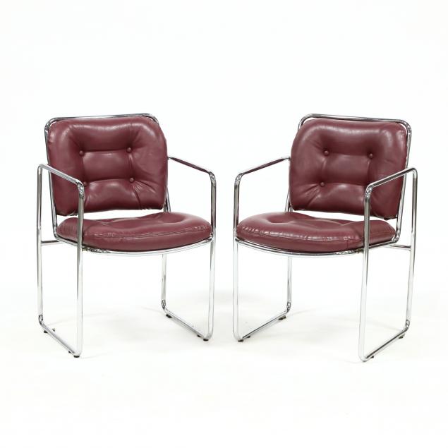 pair-of-vintage-steel-armchairs