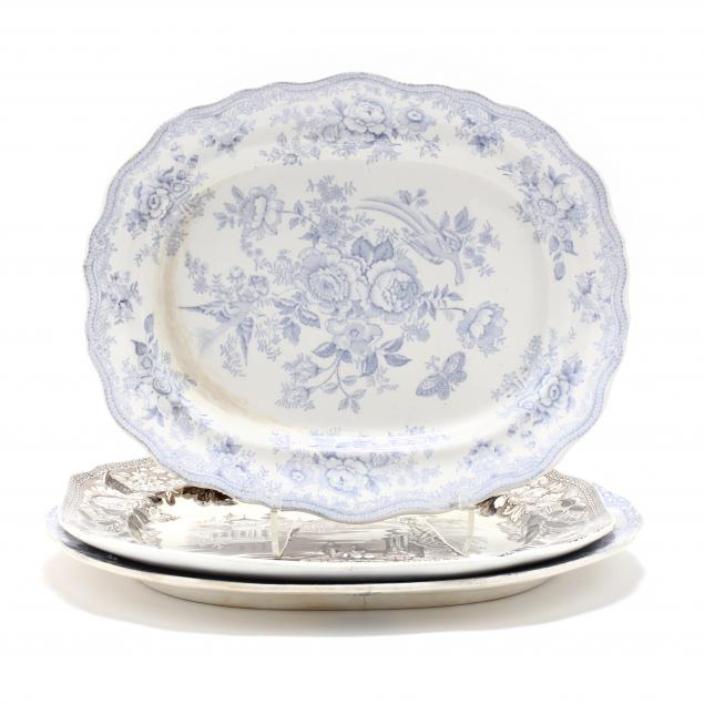 three-19th-century-english-transferware-serving-platters