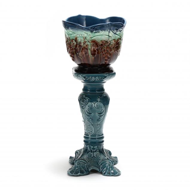 majolica-jardiniere-on-stand