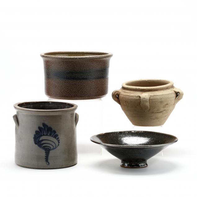 group-of-four-pottery-vessels