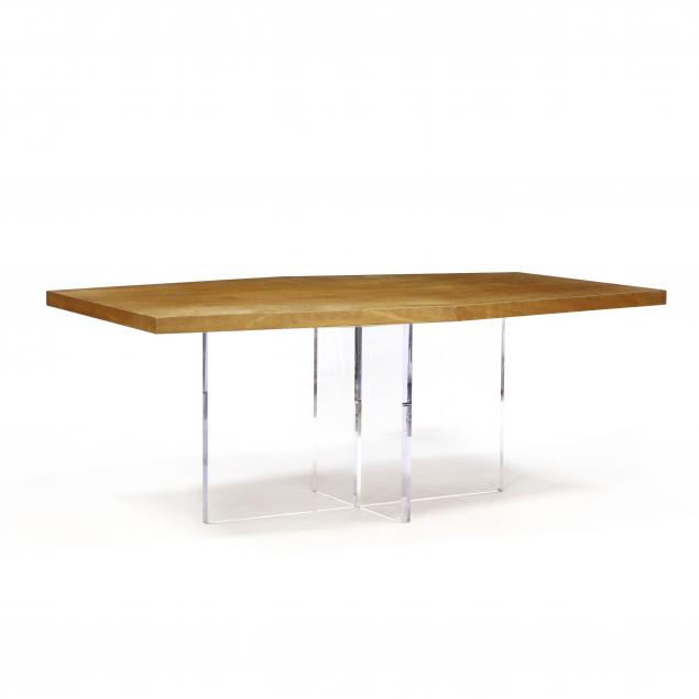 custom-walnut-and-lucite-dining-table