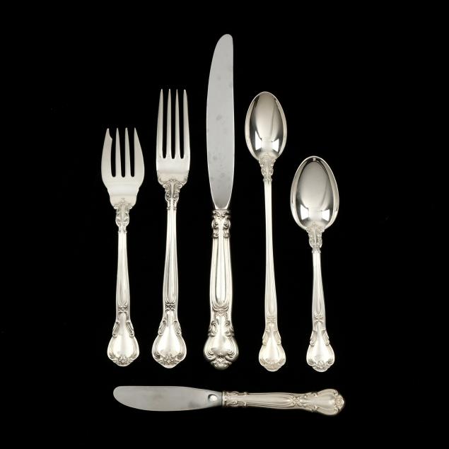 gorham-chantilly-sterling-silver-flatware-service