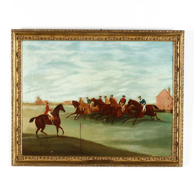 an-antique-english-school-painting-of-a-steeplechase