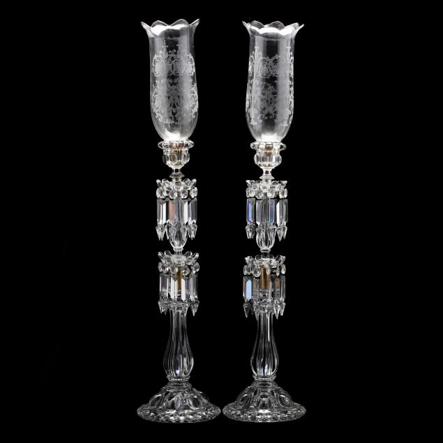 baccarat-pair-of-tall-drop-prism-mantel-lusters