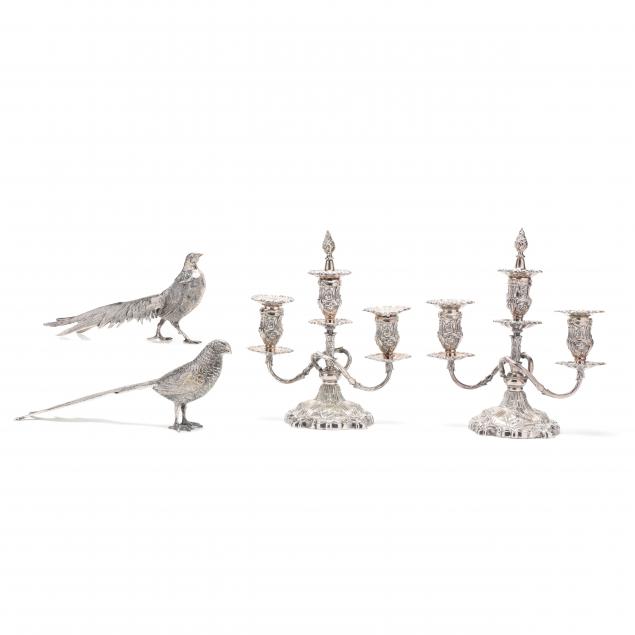 a-pair-of-silverplate-candelabra-with-table-pheasants