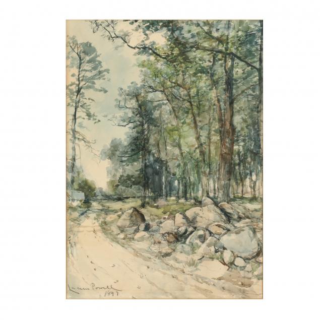 lucien-powell-dc-va-1846-1930-landscape-with-wooded-path