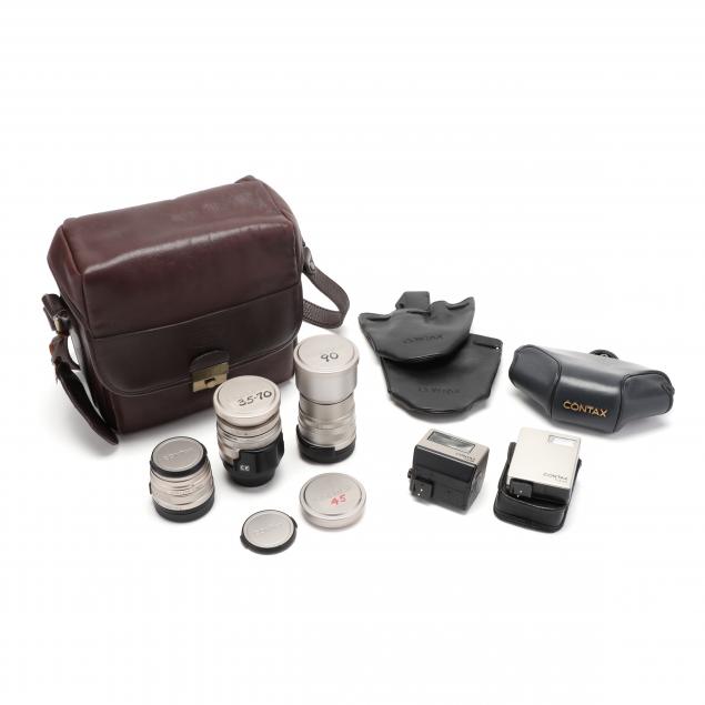 three-lenses-and-accessories-for-japanese-contax-g-1-and-g-2-cameras