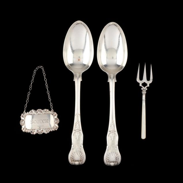 four-english-silver-dining-accessories