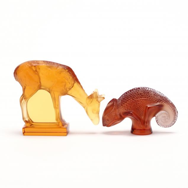 lalique-crystal-deer-and-chameleon