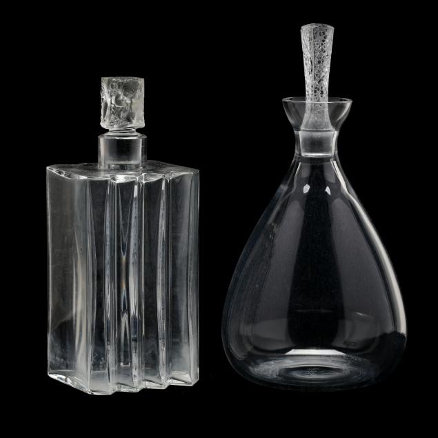 lalique-two-crystal-decanters