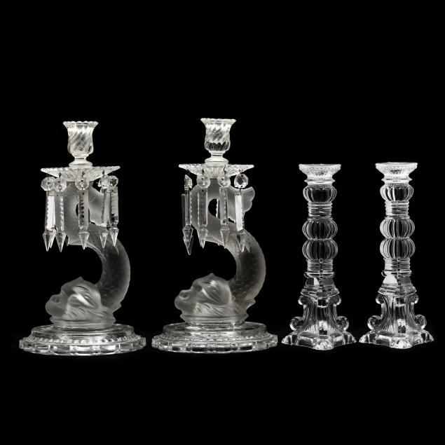 two-pairs-of-glass-candlesticks