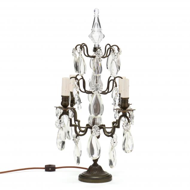 spanish-style-bronze-and-drop-prism-table-lamp