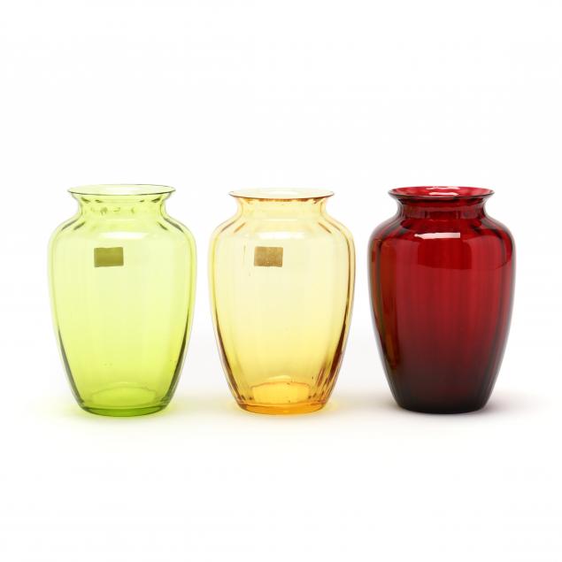 three-baccarat-colored-crystal-cabinet-vases