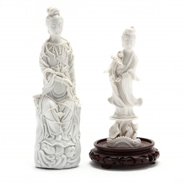 two-chinese-porcelain-blanc-de-chine-bodhisattva-figures