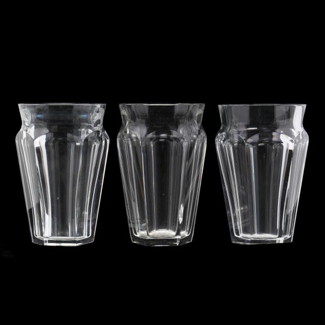 baccarat-three-matched-crystal-vases